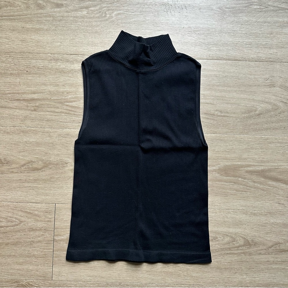 Nikibiki Sleeveless Black Mock Neck Top